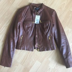 Leather Warm Lined Moto Jacket